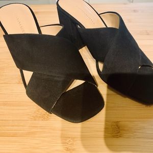 Banana Republic - Peep Toe Crossover Mule (Black)